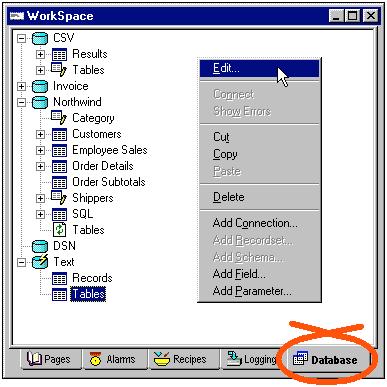 CHAPTER 12 Databases This editor is unique in CX-Supervisor, in that actual database connections can be tested online in the Development Environment.