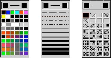 CHAPTER 1 Graphics Editor Fill Pattern Palette The Fill Pattern Palette is located at the bottom of the Palette.