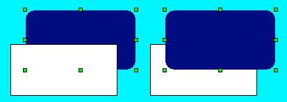 CHAPTER 1 Graphics Editor Before After Lower Down One The Lower Down One button allows an object which forms part of an overlapping group of objects to be moved nearer the bottom of the group, one
