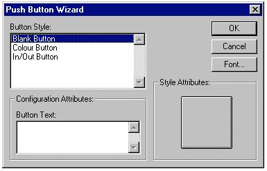 CHAPTER 4 Objects The Gauge Wizard dialog allows entry of the Gauge Style:, Configuration Attributes:, Style Attributes: and Style Specific Attributes: fields.