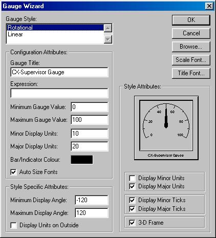Click the Rotary Gauge button, then click or click and drag on the page to insert a gauge. To edit the Rotary Gauge, double click on it.