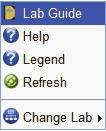 10. Right-click on any blank space on the lab diagram and you will see the following menu: Choose Lab Guide to open a tab with the current lab guide populated in it.