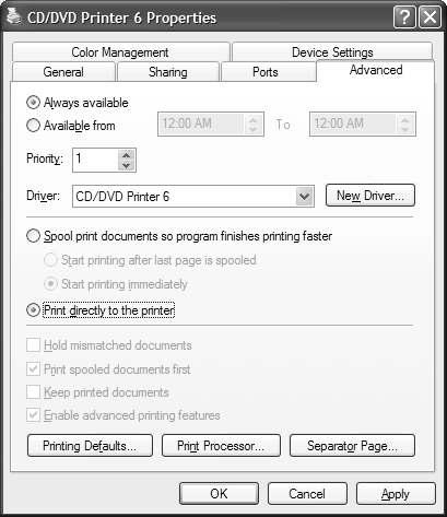 For the Scribe Program to use the printer effectively, please match the settings of your printer driver to the example on the right-side of this page. a.