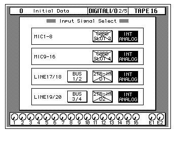 190 Digital I/O, Setup, and Utilities Input Signal Select 1. Use the [DIGITAL I/O] button to locate the DIGITAL I/O 2/5 page. DIGITAL I/O 2. Use the CURSOR buttons to select the desired icons.