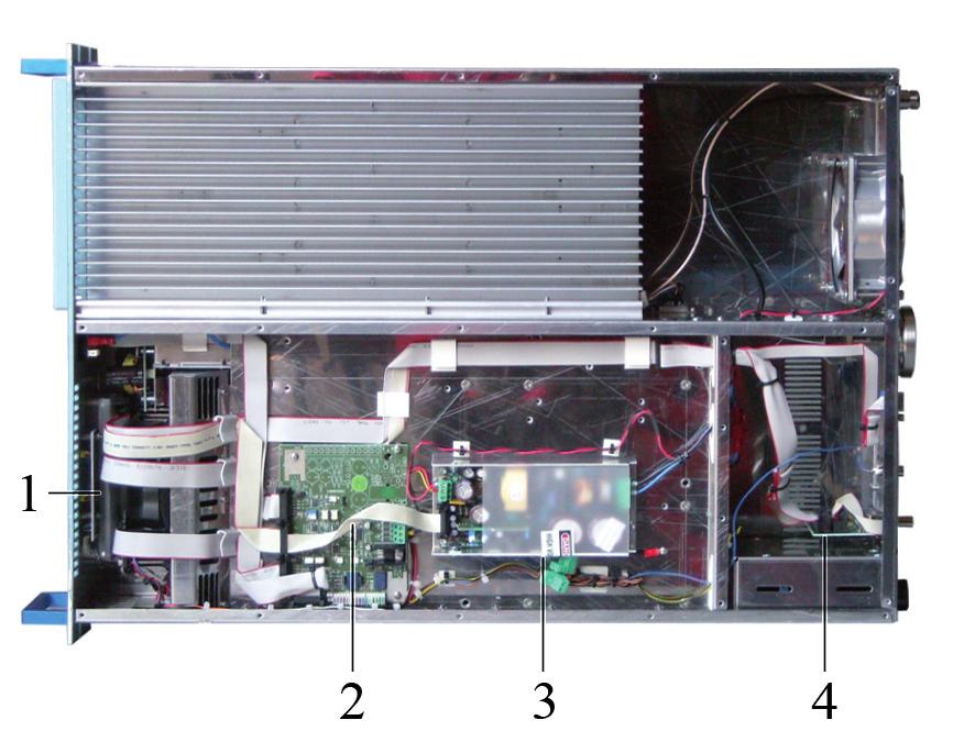 6.2 Lower view The figure below shows the upper view of the machine with the various components pointed out.