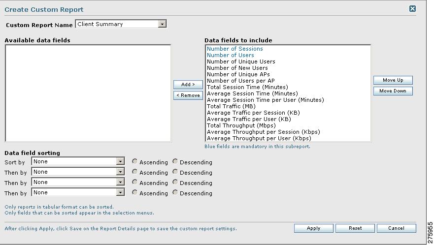 Report Launch Pad Figure 14-3 Create Custom Report a. From the Custom Report Name drop-down list, choose the report you intend to customize.