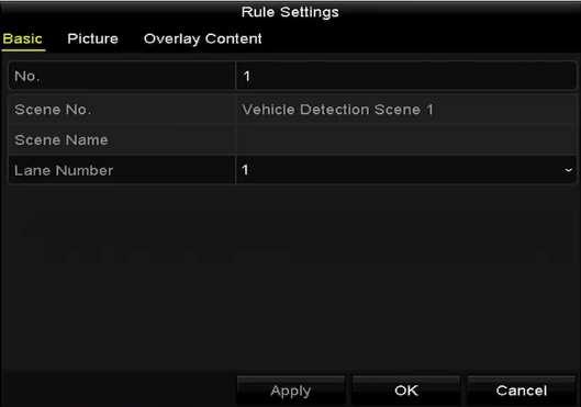 content settings. Up to 4 lanes are selectable. Figure 9. 4 Rule Settings 7. Click Save to save the settings.