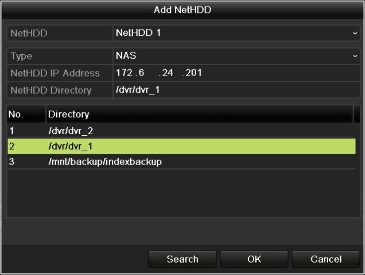 Figure 12. 8 Add NAS Disk Add IP SAN: 1) Enter the NetHDD IP address in the text field.