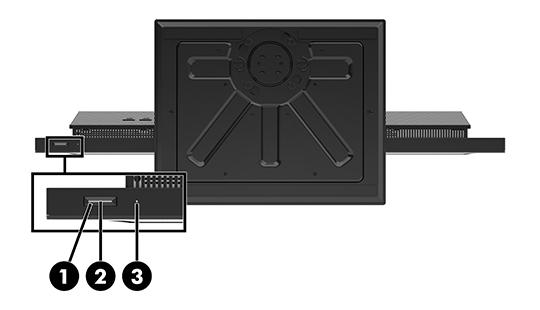 Rear components 1 DisplayPort port (optional) 4 RJ-45 (network) jack or HDMI port (optional) or Serial port (optional) 2 USB 3.