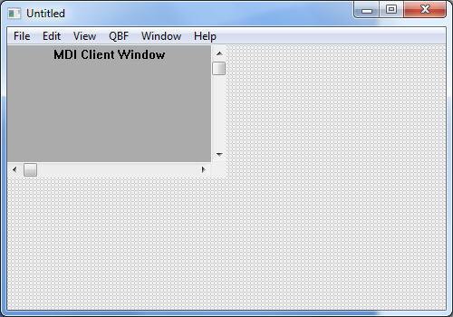 The MDI client window is part of the frame window and cannot be deleted or copied.