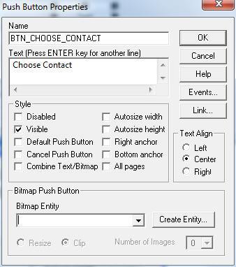 Change the Name of the control to BTN_CHOOSE_CONTACT and the Text