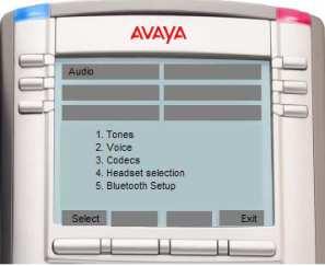 Configuring the Avaya 1140E IP Deskphone Headset menu The USB Audio feature adds the USB headset as an alternative headset in addition to the wired and the Bluetooth headset.