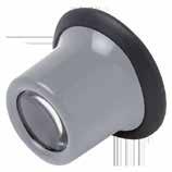 piece, bonded lens Made from optical glass 20x eye loupe with 1/2" working distance Chrome finish loupe easily folds up to protect
