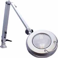 ProVue Touch White & UV LED Magnifying Lamp Dual lighting provides 54 powerful energy saving white SMD LED lights and 48 SMD UV LED lights (400nm) UV lighting