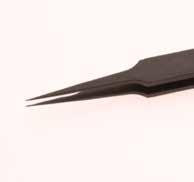 Length 18517 Plastic Tweezers 2C Fine, Straight Tips 4-1/2" (115mm) Style 7 Plastic Tweezers 18517 Curved with very fine tips and made of chemically resistant lightweight plastic, this anti-static