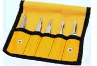 separating and removing small items Curved and straight tip tweezers are helpful when working in confined spaces Locking tweezers helpful for soldering and holding small parts 18472 Aven 6-Piece