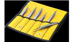 18475USA Technik 5-Piece Precision Tweezer Set Finely crafted tweezers Anti-glare finish to reduce eye strain Hand finished points for accuracy Ideal for micro electronics and precision assembly