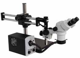 ideal for fine detail work 26800B-371 SPZ-50 Stereo Zoom Binocular Microscope on Stand DABS & Integrated LED Ring Light SPZ-50 Stereo Zoom Microscope on Stand P with Diffuse Axial LED Illuminator