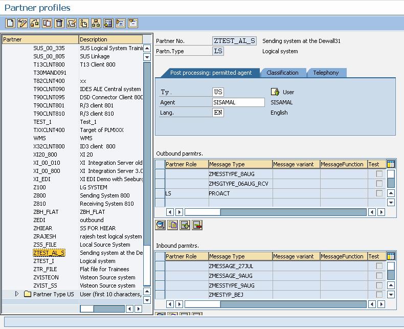 Flow of the Process in the Inbound System When ever the idoc arrives into the Destination system then the standard SAP triggers the Process code attached to the Message type in the partner profile.