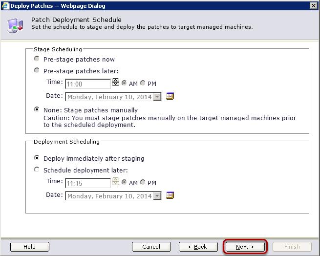 Define the Stage and Deployment Scheduling Keep