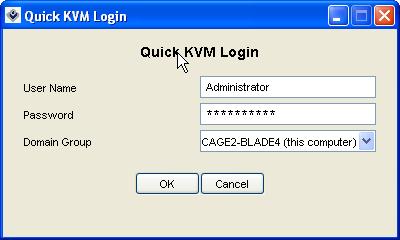 Launching Quick KVM Launch Quick KVM by selecting Programs >ClearCube Management Suite > Quick KVM >Quick KVM 1.1 from the Start menu. A login box is displayed (Figure 2).