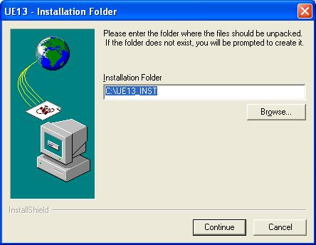 Once this installation folder is downloaded the system will automatically continue with the