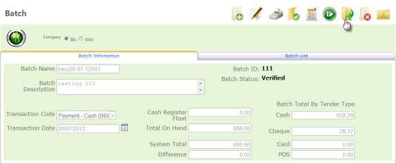 Reopening a Verified Batch When should a cashier reopen a Verified Batch?