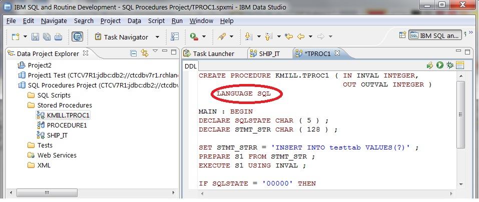 Figure 15: The Edit view for an imported stored procedure Summary This white paper has provided an introduction to the capabilities of the IBM i graphical debugger and the IBM Data Studio debugger.
