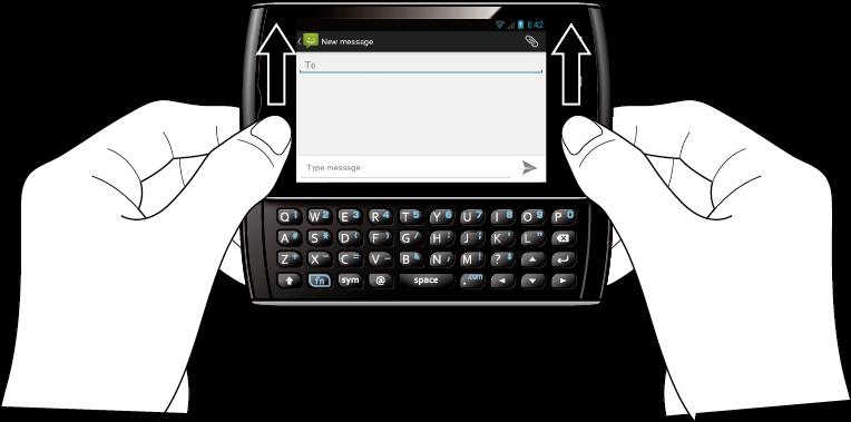 USB connection Alarm When animating, GPS is active Downloading Enter Text You can type on your device using one of the available touchscreen keyboards.