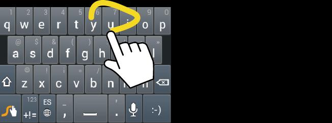 Tip: For tips on using Swype, touch and hold the Swype key and then select How to Swype.
