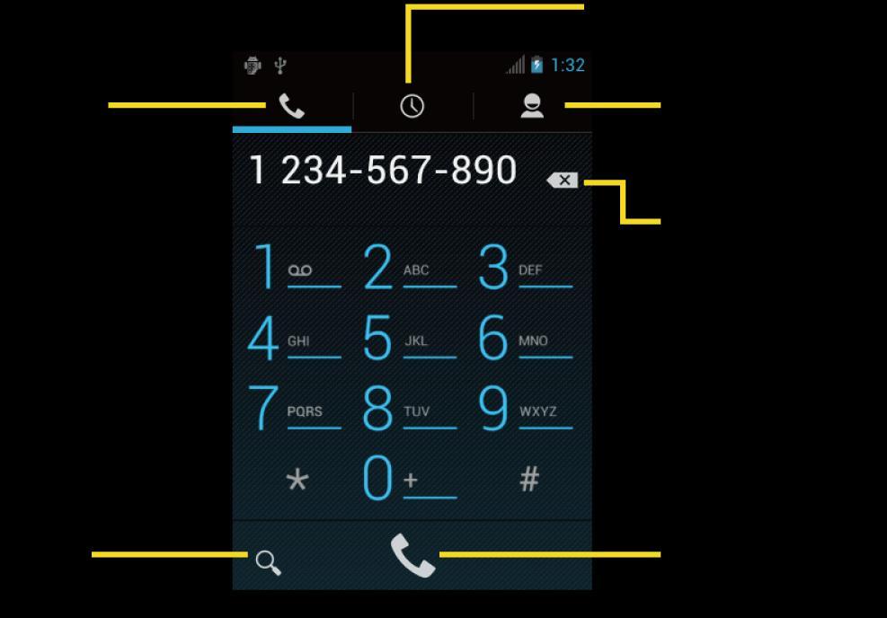 3. Touch to call the number. 4. To end the call, touch. Call From Recent Calls The Recent Calls list lets you quickly place calls to recent incoming, outgoing, or missed numbers. 1.