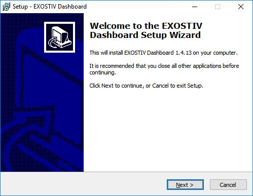 Appendix A EXOSTIV Dashboard Installation Notes Installing EXOSTIV Dashboard Windows 32/64 bit 1) Download the latest version of EXOSTIV Dashboard: go to: www.exostivlabs.