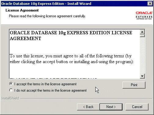 3. Accept the license agreement and click Next.