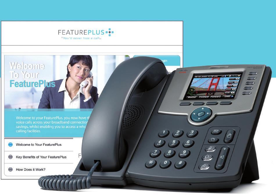 WHAT IS FEATUREPLUS? FeaturePlus is a hosted telephony system ideally suited to small businesses, branch offices and mobile workers.