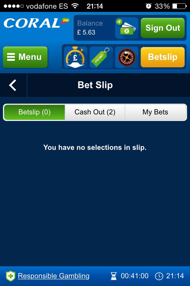 Betslip P5 Inconsistency in labels. The title says Bet slip, the tab title says Betslip, and the placeholder copy calls the area slip.
