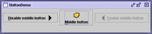 JButton, JLabel The most common component a button is a clickable onscreen region that the user interacts with to perform a single command A text label is simply a string of text displayed on screen
