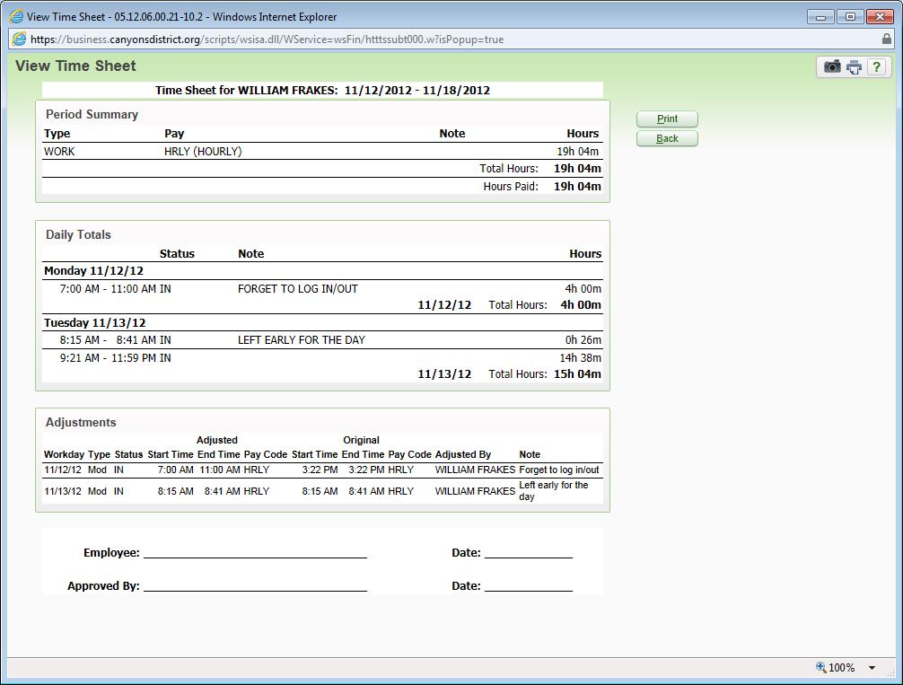 View/Submit Time Sheets From within the Quick Entry screen, you can also View/Submit Time Sheets. Click on View/Submit Time Sheets as highlighted.