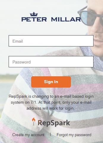 CREATING A LOGIN Creating a Usersname and Password 1. Go to https://petermillar.repspark.net/ to begin. 2. Click on Create My Account. 3.