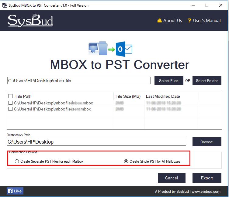 Steps to convert MBOX to PST format Step 3: