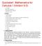 Quickstart: Mathematica for Calculus I (Version 9.0) C. G. Melles Mathematics Department United States Naval Academy September 2, 2013