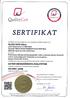 CERTIFIC ATE '/'' 2M*' QpalityCert. QUALITY MANAGEMENT SYSTEM complying with requirements of standard