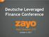 Deutsche Leveraged Finance Conference. Matt Steinfort, CFO