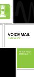 VOICE MAIL USER GUIDE