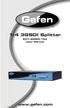 1:4 3GSDI Splitter. EXT-3GSDI-144 User Manual.