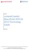 contentcrawler SharePoint 2010 & 2013 Versioning Guide