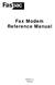 Fax Modem Reference Manual