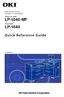 Wide Format Printer Teriostar LP-1040 Series. Multifunction Model LP-1040-MF. Printer Model LP Quick Reference Guide U