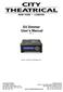 D3 Dimmer User s Manual Rev , 2013 City Theatrical, Inc.