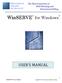 WinSERVE for Windows USER S MANUAL. The Next Generation in Well Planning and Directional Drilling PERFORMANCE DRILLING TECHNOLOGY