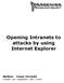 Opening Intranets to attacks by using Internet Explorer